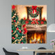Christmas Fireplace Wall Mural