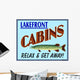 Lake Front Cabins Wall Mural