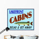 Lake Front Cabins Wall Mural