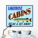 Lake Front Cabins Wall Mural