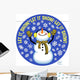 Snowman Let It Snow Wall Mural