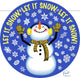 Snowman Let It Snow Wall Mural