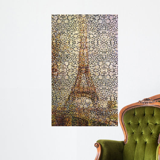 Eiffel Bubbles Tower Wall Decal