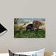Lone Torosaurus Dinosaur Feeding Wall Decal Design 2