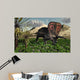 Lone Torosaurus Dinosaur Feeding Wall Decal Design 2