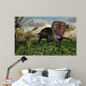 Lone Torosaurus Dinosaur Feeding Wall Decal Design 2
