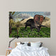 Lone Torosaurus Dinosaur Feeding Wall Decal Design 2