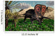 Lone Torosaurus Dinosaur Feeding Wall Decal Design 2