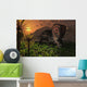 Lone Torosaurus Dinosaur Feeding Wall Decal Design 1