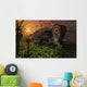 Lone Torosaurus Dinosaur Feeding Wall Decal Design 1