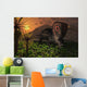 Lone Torosaurus Dinosaur Feeding Wall Decal Design 1