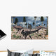 Pair Allosaurus Dinosaurs Confront Wall Decal