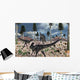 Pair Allosaurus Dinosaurs Confront Wall Decal