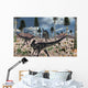Pair Allosaurus Dinosaurs Confront Wall Decal