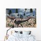 Pair Allosaurus Dinosaurs Confront Wall Decal