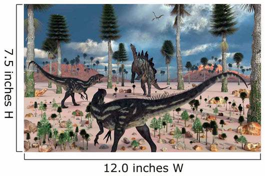 Pair Allosaurus Dinosaurs Confront Wall Decal