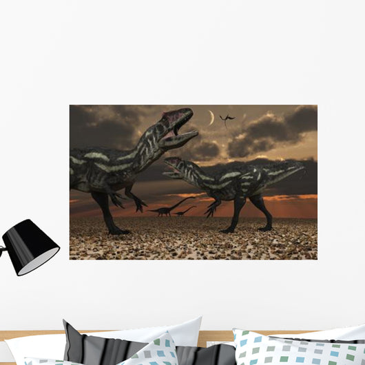 Allosaurus Dinosaurs Stalk Their Wall Decal