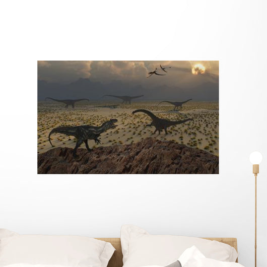 Allosaurus Dinosaur Spies Group Wall Decal