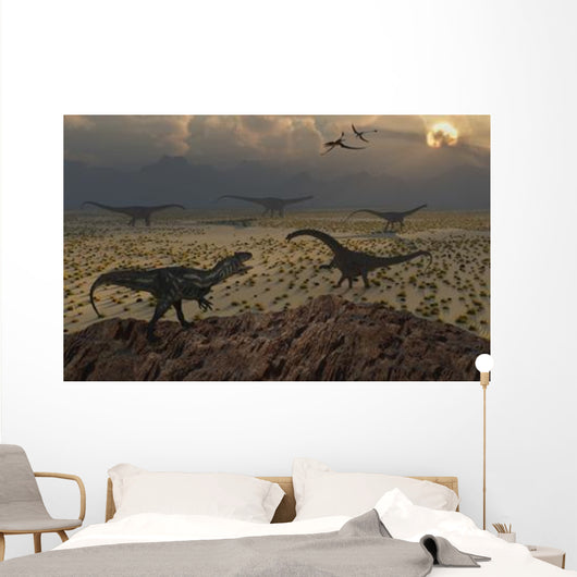 Allosaurus Dinosaur Spies Group Wall Decal