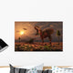 Dinosaur Sculpture Park with Wall Decal Design 2