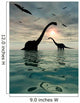 Diplodocus Dinosaurs Bathe Large Wall Decal Design 3