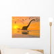 Diplodocus Dinosaurs Bathe Large Wall Decal Design 1