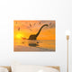 Diplodocus Dinosaurs Bathe Large Wall Decal Design 1