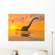 Diplodocus Dinosaurs Bathe Large Wall Decal Design 1