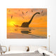 Diplodocus Dinosaurs Bathe Large Wall Decal Design 1