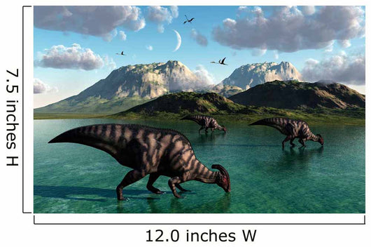 Group Parasaurolophus Dinosaurs Feed Wall Decal