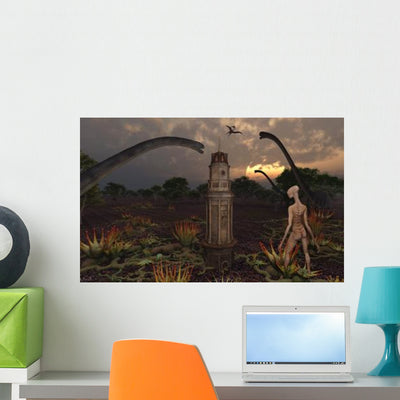 Artist's Concept Reptoid Race Wall Decal Design 1 shown on a wall