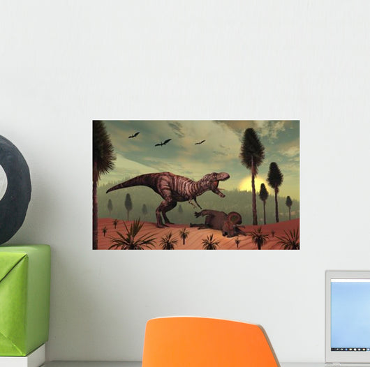 Triceratops Falls Victim to Wall Decal