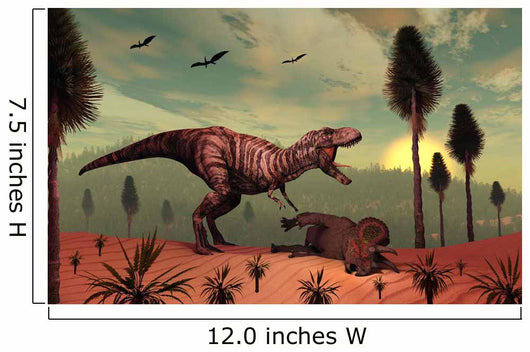 Triceratops Falls Victim to Wall Decal