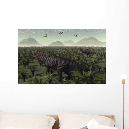Pair Parasaurolophus Walk through Wall Decal