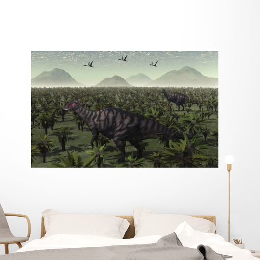 Pair Parasaurolophus Walk through Wall Decal