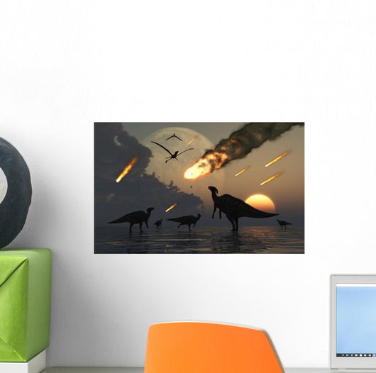 Hadrosaurs Graze Peacefully as Wall Decal