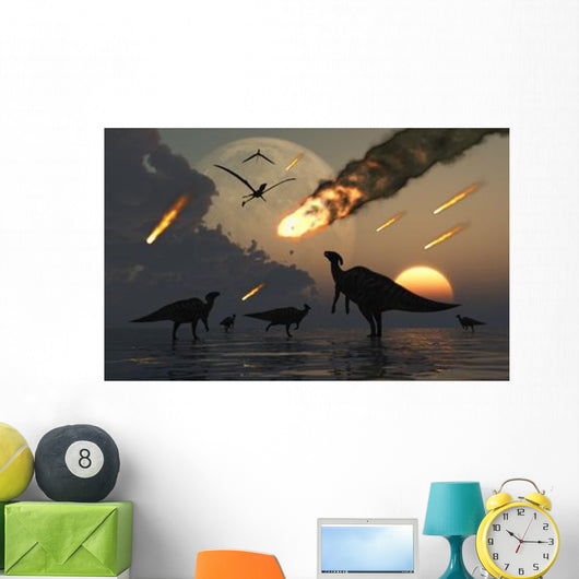 Hadrosaurs Graze Peacefully as Wall Decal