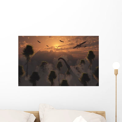 Secret Lost World Where Wall Decal shown on a wall