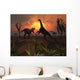 T Rex Confronts Group Wall Decal