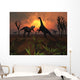 T Rex Confronts Group Wall Decal