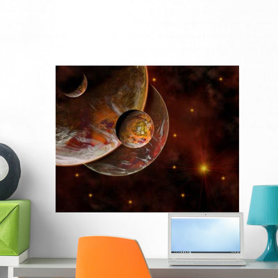 Artist's Concept Birth Place Wall Decal shown on a wall