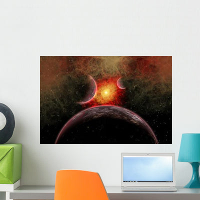 Artist' Concept Illustrating Stellar Wall Decal Design 3 shown on a wall