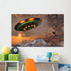 F-22 Raptors Chase Ufo Wall Decal