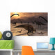 Omeisaurus and Parasaurolphus Dinosaurs Wall Decal Design 1