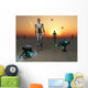 Androids and Robots Explore Wall Decal