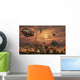 Futuristic Military Outpost Moon Wall Decal
