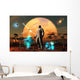 Astronaut Discovers World with Wall Decal Design 2