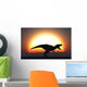 T Rex Silhouetted against Wall Decal