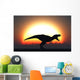 T Rex Silhouetted against Wall Decal
