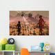 Lone Explorer Discovers Ruins Wall Decal